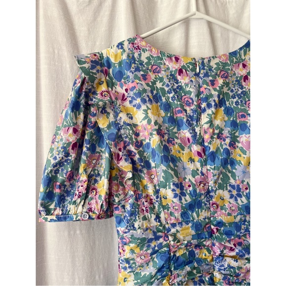 Ledin | Floral Ruched Mini Dress - Picture 5 of 10